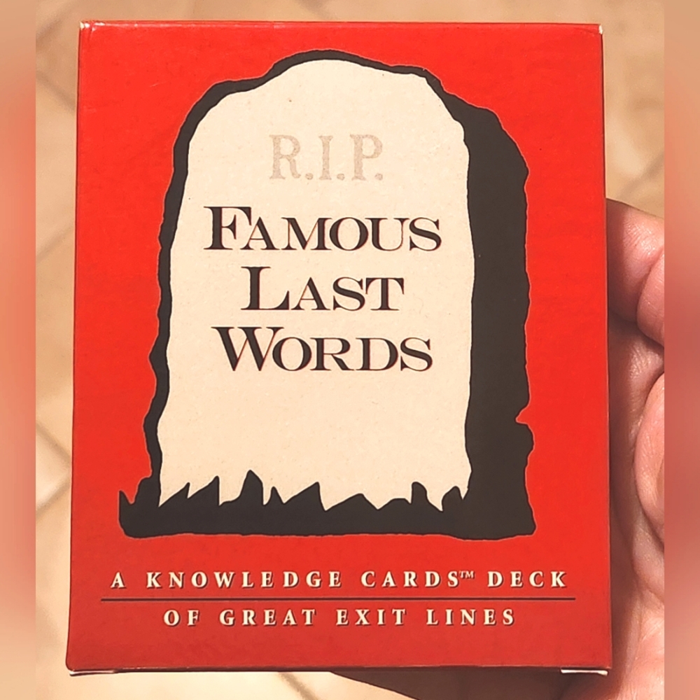 R.I.P. Famous Last Words: A Knowledge Cards Deck